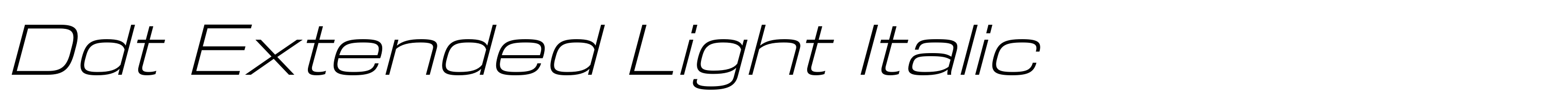 Ddt Extended Light Italic